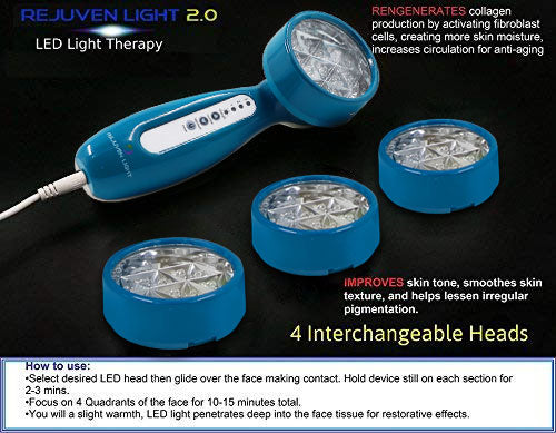 Rejuven Light 2.0 LED Light therapy w/ 4 Interchangeable heads