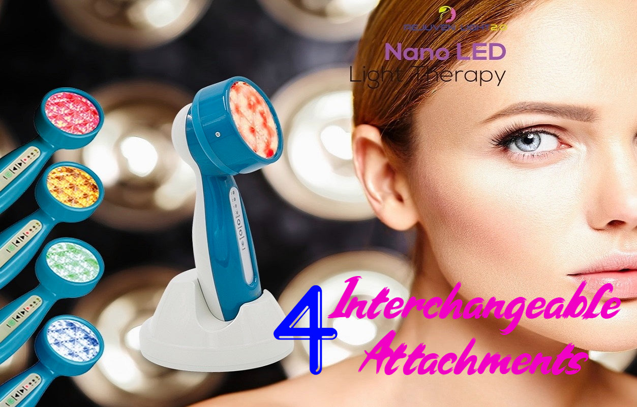 Rejuven Light 2.0 LED Light therapy w/ 4 Interchangeable heads