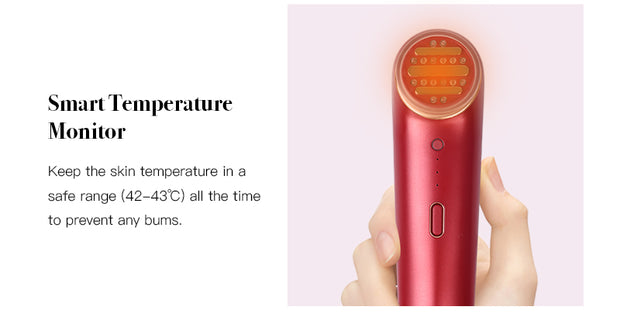 Scarlet FX Radio Frequency Anti-Aging Red & Blue Light Therapy Handheld Device w/Hyaluronic Toner Gel