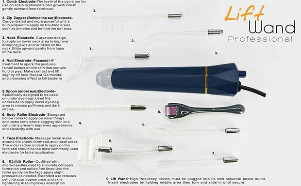 Lift Wand Professional High Frequency Machine  Anti Aging Device